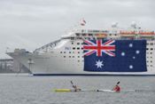 Cruise ship in Sydney harbour