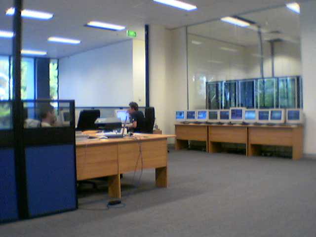 The Richardson Place office floor with screens wired to the data centre