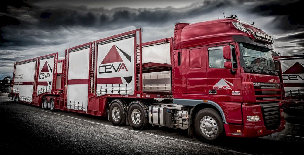 A CEVA Logistics car-carrier truck
